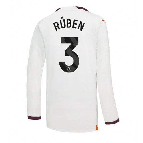 Maillot de foot Manchester City Ruben Dias #3 Extérieur 2023-24 Manche Longue